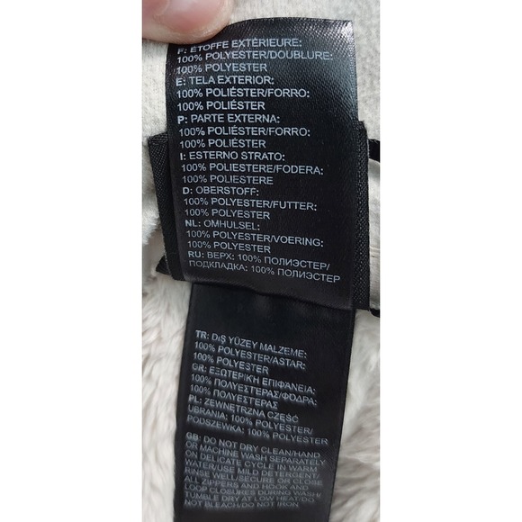 The North‎ Face Fuzzy Fleece Jacket Womens M Beige Zip Up Casual Outerwear - Picture 7 of 8